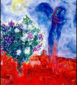  Chagall Lienzo - Los amantes de Sant Paul contemporáneo Marc Chagall